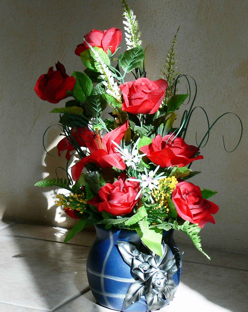 Eine Blumenvase